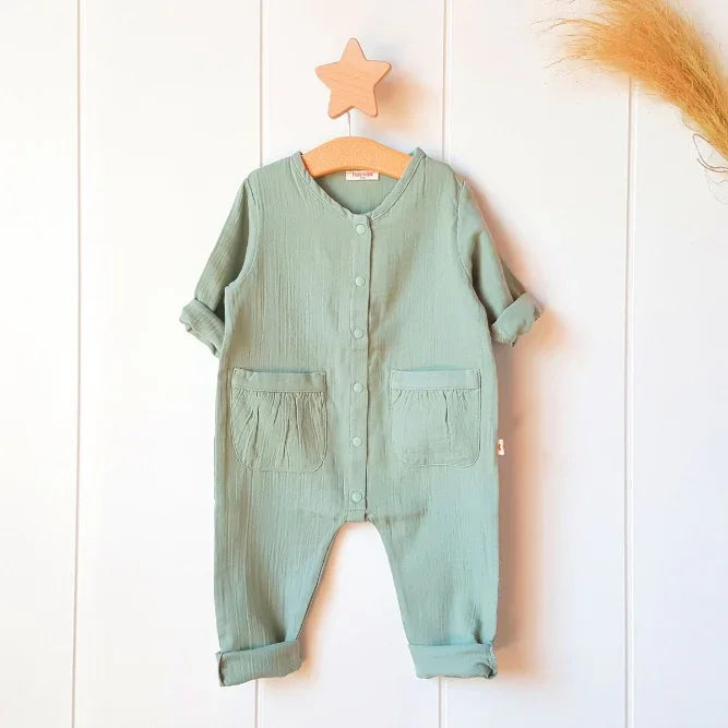 Musselin Strampler "Uni"